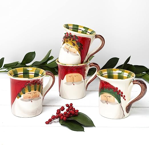 Vietri Old St. Nick Assorted Mugs - Set of 4