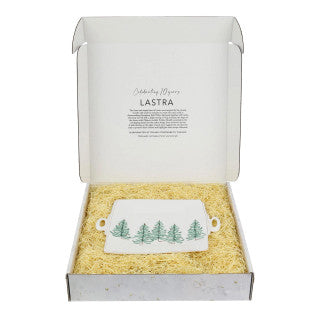 Vietri Lastra Holiday Handled Square Platter