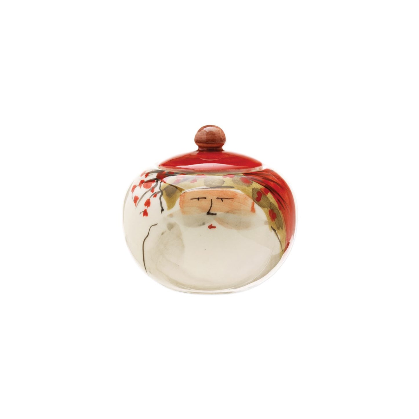 Vietri Old St. Nick Sugar Bowl w/ Lid