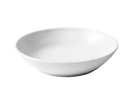 Pillivuyt Plisse Shallow Round Bowl - 8" diam x 1.5" H - 16 oz