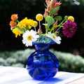 Vietri Hibiscus Glass Cobalt Bud Vase